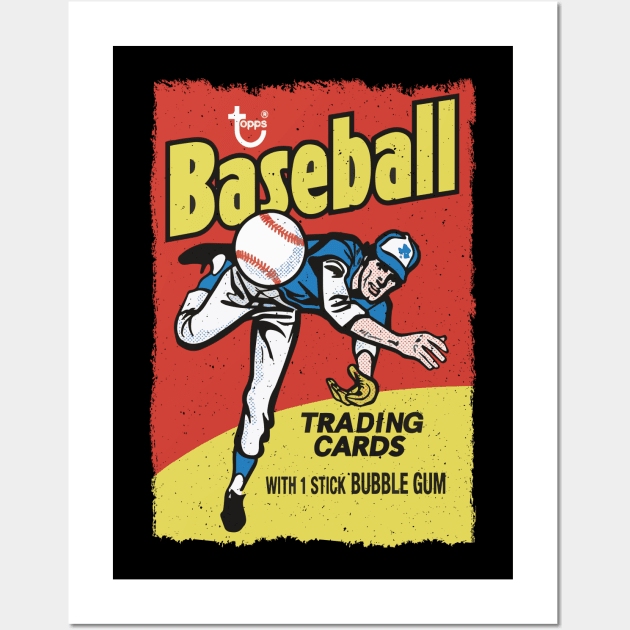 Baseball Trading Cards Wall Art by OniSide